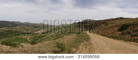 Path Through The Mountains Of Valdelinares In Summer