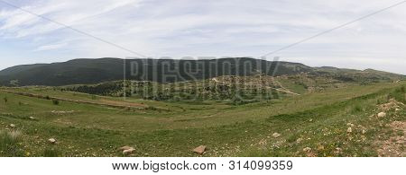 Path Through The Mountains Of Valdelinares In Summer