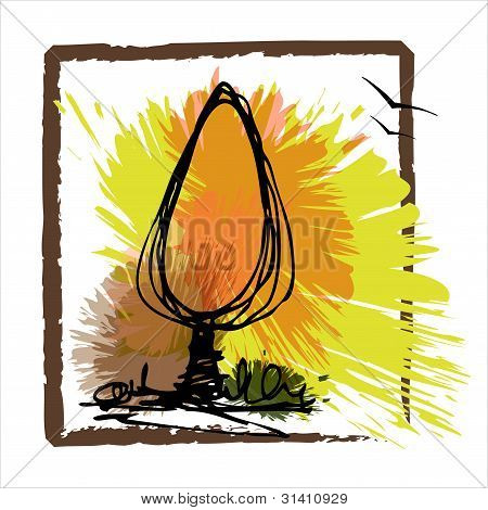 Albero disegnati a mano