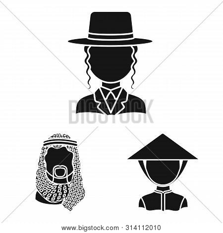 Vector Illustration Of Person And Culture Logo. Collection Of Person And Race Vector Icon For Stock.