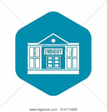 Embassy Icon. Simple Illustration Of Embassy Vector Icon For Web