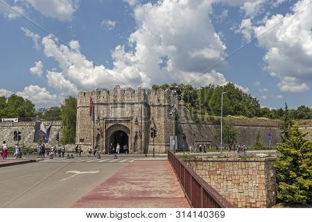 Nis, Serbia - June 15, 2019:  Outside View Of Stambol (istanbul) Gate At Fortress And  In City Of Ni