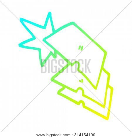 cold gradient line drawing of a cartoon shiny razorblades