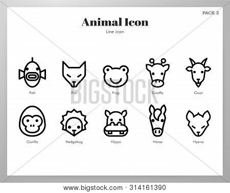 Animal Vector Illustration In Line Stroke Design