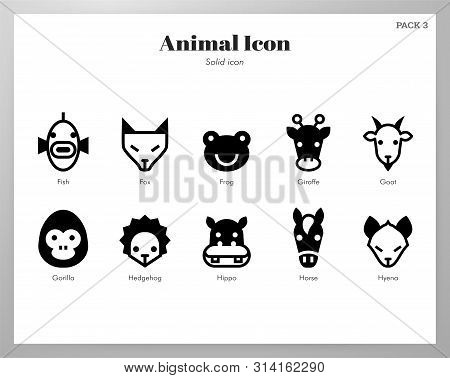 Animal Vector Illustration In Solid Color Design
