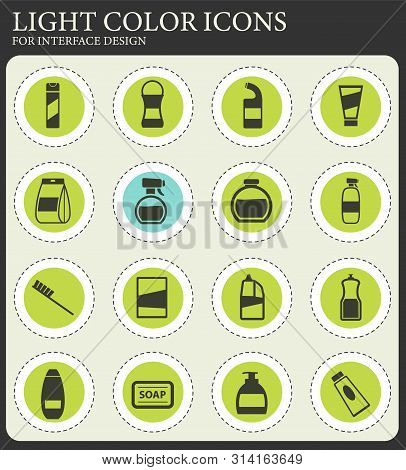 Houshold Chemicals Vector Icons For Web And User Interface Design
