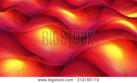 Gradient Wave. 3D Wavy Background With Dynamic Effect. Vector Illustration.