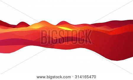 Gradient Wave. 3D Wavy Background With Dynamic Effect. Vector Illustration.