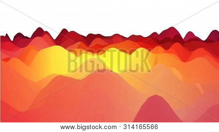 Gradient Wave. 3D Wavy Background With Dynamic Effect. Vector Illustration.