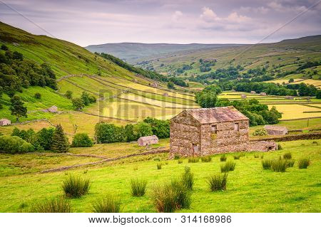 Field Barns In Upper Swaledale, One Of The Most Northerly Dales In The Yorkshire Dales National Park