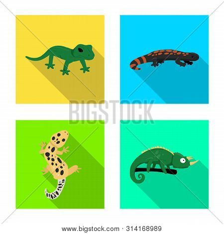 Vector Design Of Tail And Fauna Logo. Collection Of Tail And Environment Stock Vector Illustration.