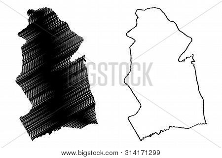 Mandoul Region (regions Of Chad, Republic Of Chad) Map Vector Illustration, Scribble Sketch Mandoul 