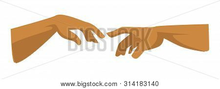Renaissance Symbol Picture Element Human And God Hands