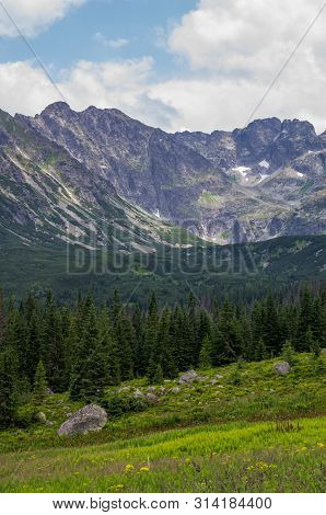 Hala Gasienicowa (valey Gasienicowa) In Tatra Mountains In Zakopanepoland