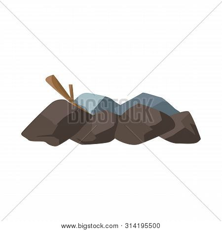 Vector Illustration Of Bonfire And Firewood Logo. Set Of Bonfire And Pile Vector Icon For Stock.