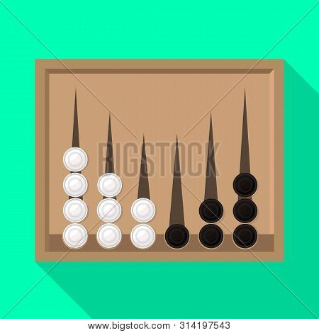 Vector Design Of Backgammon And Game Icon. Collection Of Backgammon And Traditional Vector Icon For 
