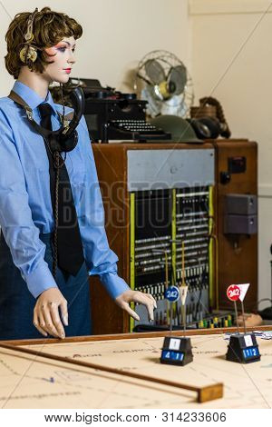 Doncaster, Uk - 28th July 2019: A Display Of A Ww2 Raf Plotter On Show At Doncaster Aviation Museum