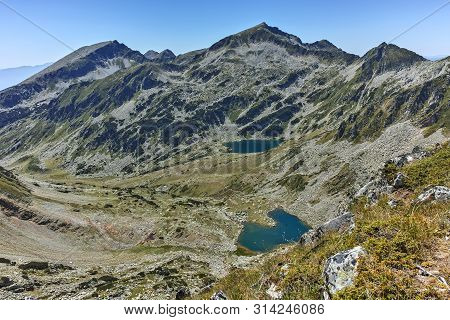 Amazing Landscape Of Kamenitsa Peak, Argirovo And Mitrovo Lakes From Dzhano Peak, Pirin Mountain, Bu