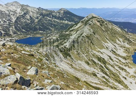 Amazing Landscape Of Popovo Lake, Dzhangal And Polezhan Peaks From Dzhano Peak, Pirin Mountain, Bulg