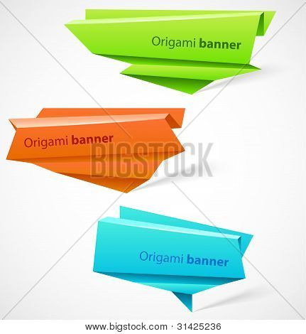 Satz von Origami-Banner