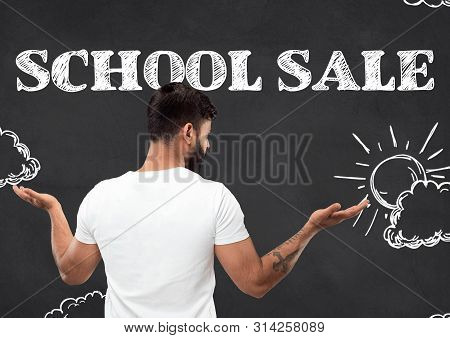 Half-length Close Up Portrait Of Young Hindoo Man In White Shirt On Dark Background. Human Emotions,