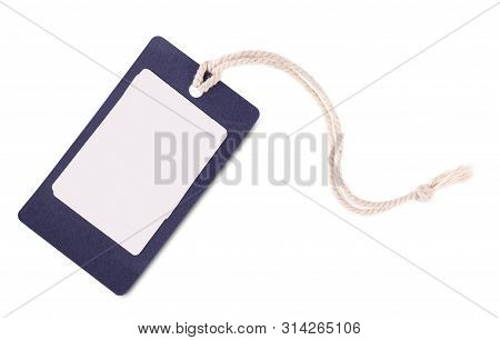 Blank Tags Tied With String. Price Tag, Gift Tag, Sale Tag, Address Label