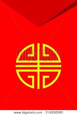 Red Envelopes Gold Coin Vector Illustration Graphic