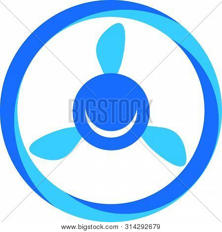 Circle Propeller. Drone Copter Vector Logo Icon Illustration