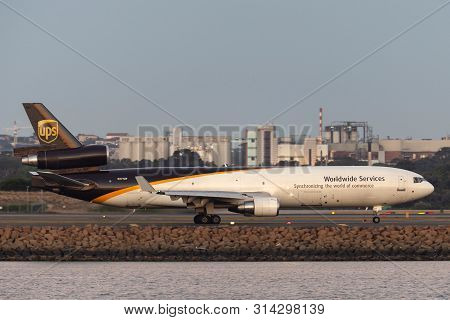 Sydney, Australia - October 9, 2013: United Parcel Service (ups) Mcdonnell Douglas Md-11f Cargo Airc