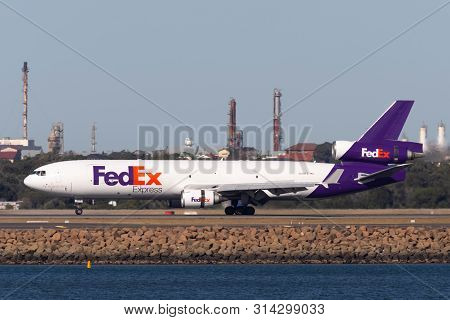 Sydney, Australia - October 9, 2013: Federal Express (fedex) Mcdonnell Douglas Md-11f Cargo Aircraft