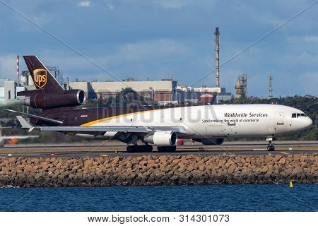 Sydney, Australia - October 8, 2013: United Parcel Service (ups) Mcdonnell Douglas Md-11f Cargo Airc