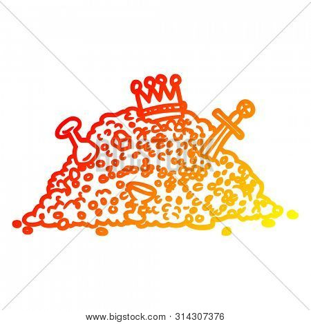 warm gradient line drawing of a ple of treasure