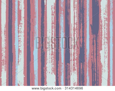 Watercolor Strips Seamless Vector Background. Torn Paper Effect Ethnic Design. Striped Tablecloth Te