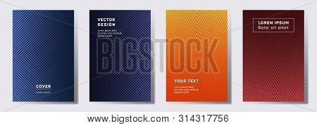 Tech Covers Linear Design. Geometric Lines Patterns With Edges, Angles. Linear Poster, Flyer, Banner