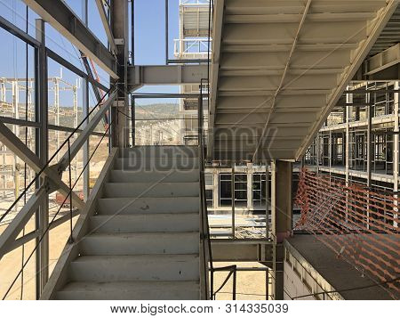 Metal Frame Of Prefabricated Multi-storey Industrial Building