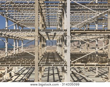 Metal Frame Of Prefabricated Multi-storey Industrial Building
