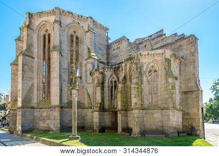 Pontevedra,spain - May 14,2019 - View At The  Ruins Of Santo Domingo Church In Pontevedra. Pontevedr