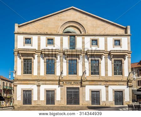 Pontevedra,spain - May 14,2019 - View At The Buiding Of Principal Theater In Pontevedra. Pontevedra 
