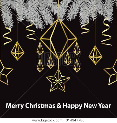 Merry Christmas And Happy New Year Scandinavian Style Card