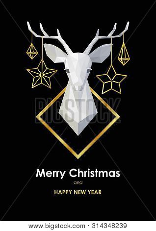 Merry Christmas And Happy New Year Scandinavian Style Card