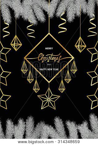 Merry Christmas And Happy New Year Scandinavian Style Card