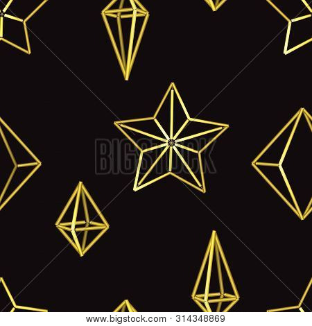 Merry Christmas And Happy New Year Scandinavian Seamless Pattern