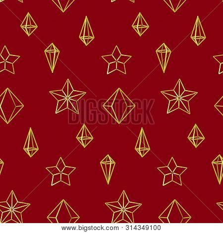 Merry Christmas And Happy New Year Scandinavian Seamless Pattern