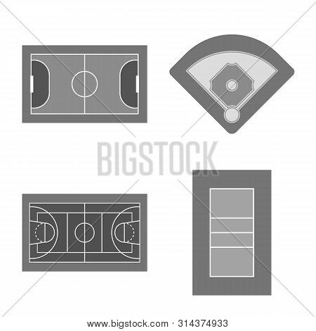Vector Illustration Of Grass And Game Logo. Collection Of Grass And Construction Stock Vector Illust