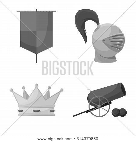 Vector Design Of Heritage And Ancient Logo. Set Of Heritage And Culture Vector Icon For Stock.