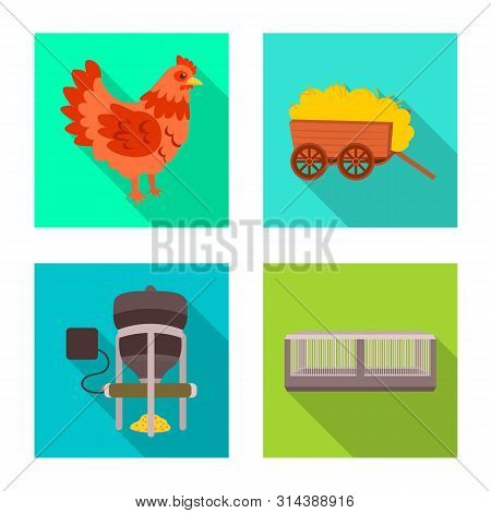 Isolated Object Of Countryside And Plant Symbol. Collection Of Countryside And Farming Stock Vector 
