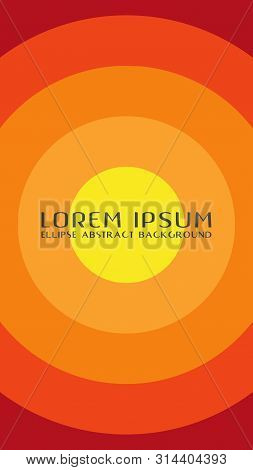 Ellipse Abstract Background, Portrait, 9:16, Yellow, Orange, Red Maroon
