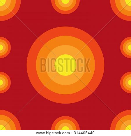 Abstract Ellipse Seamless Pattern Background Design Template, Yellow, Orange, Red Maroon