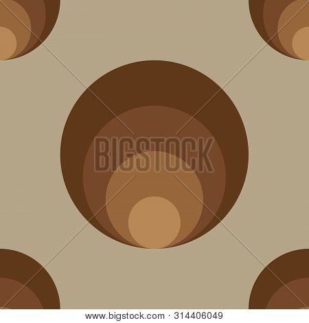 Abstract Ellipse Seamless Pattern Background Design Template, Gray, Brown