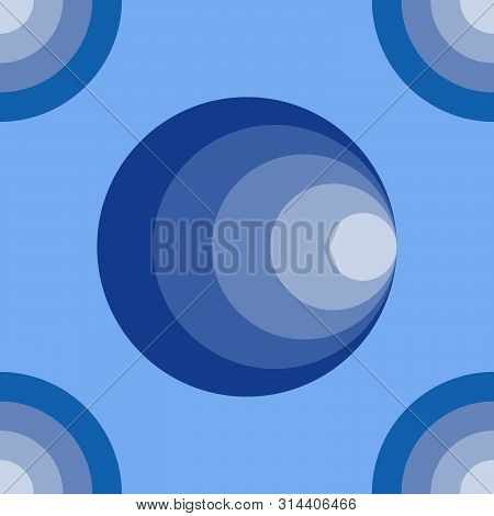 Abstract Ellipse Seamless Pattern Background Design Template, Colorful Blue